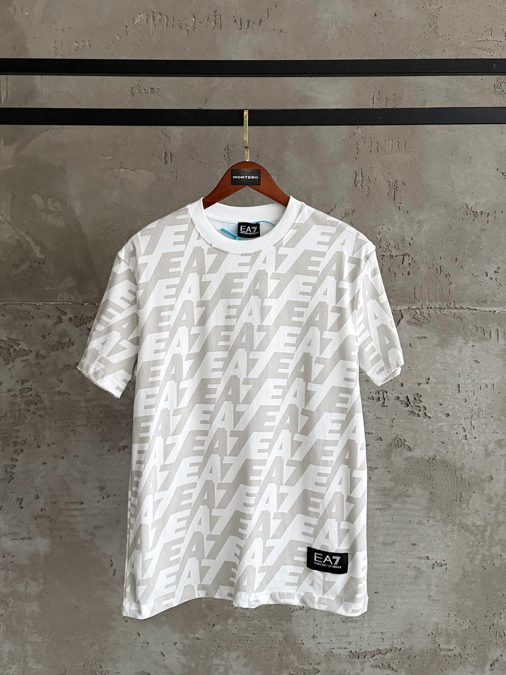 EA01 EA7 full baskı beyaz tshirt