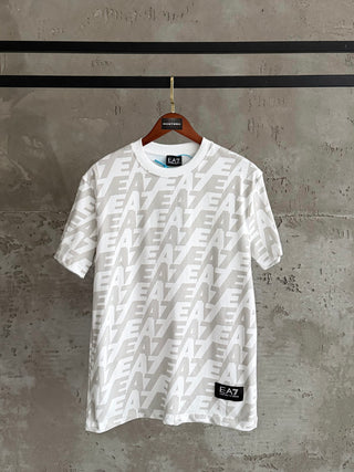 EA01 EA7 full baskı beyaz tshirt