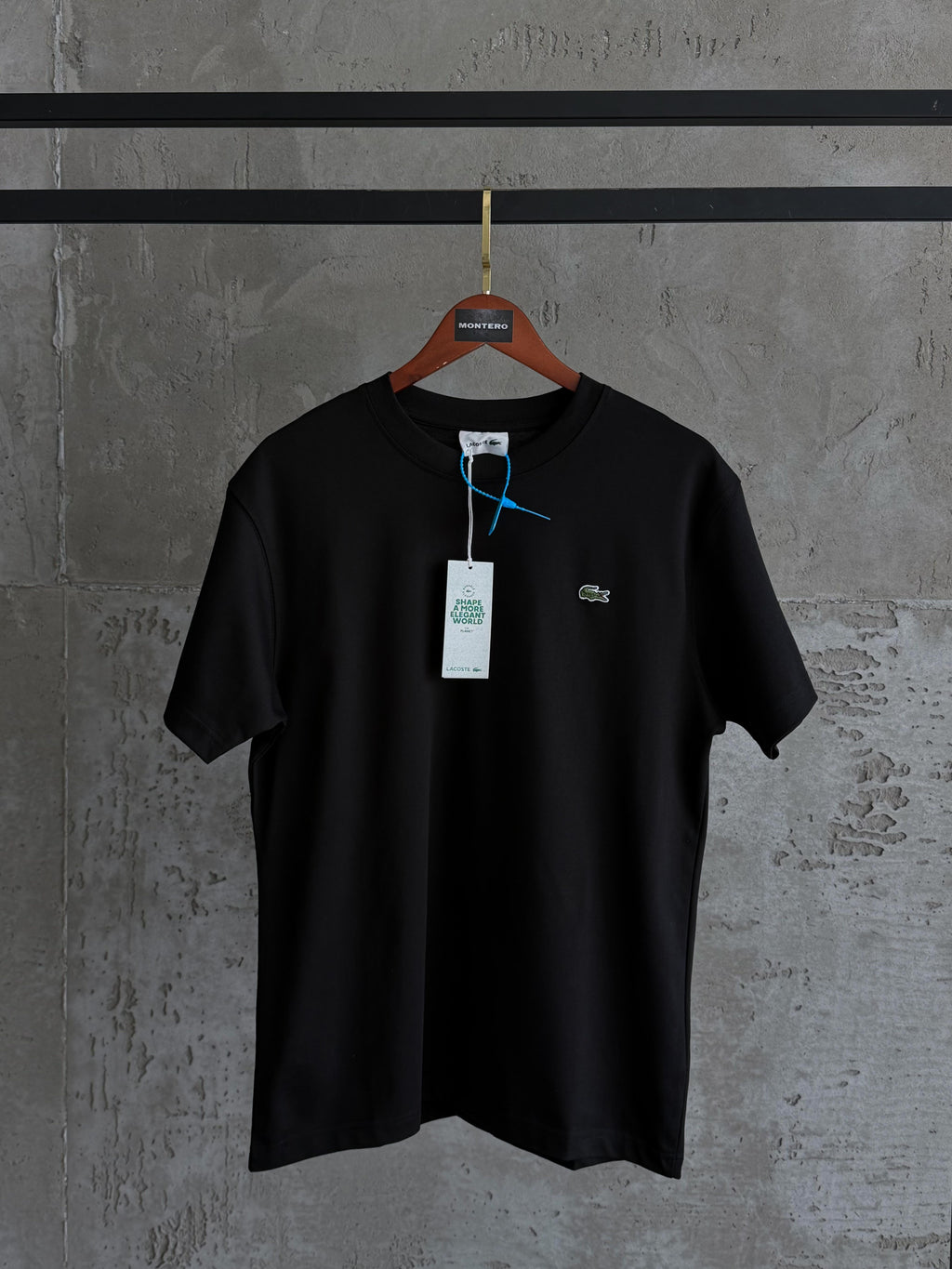 L01 Lacoste Premium siyah tshirt