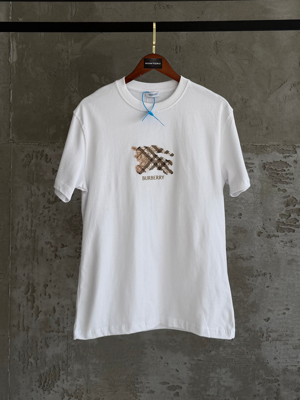 Burberry01 desenli premium beyaz tshirt