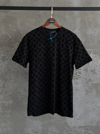 LV05 L&V full baskı siyah tshirt