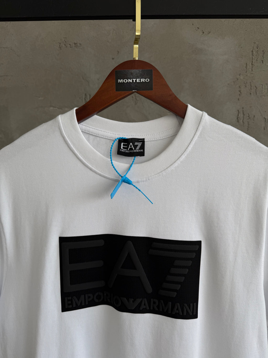 EA02 EA7 yüksek baskı beyaz tshirt
