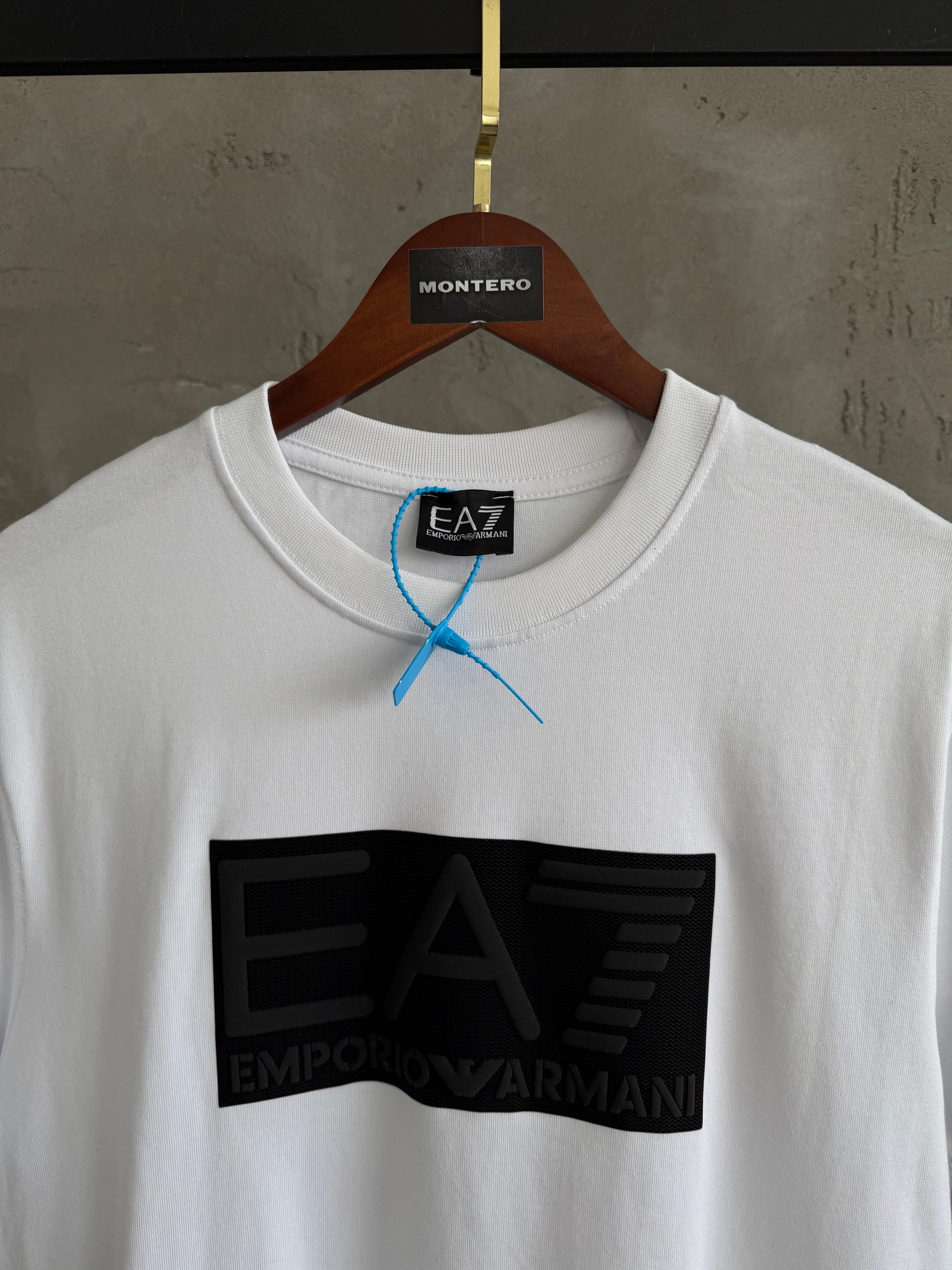 EA02 EA7 yüksek baskı beyaz tshirt