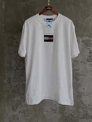 T01 Tommy yüksek baskılı beyaz tshirt