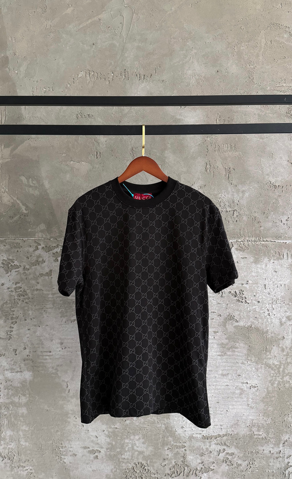 GC02 Gucci full yüksek baskı siyah tshirt