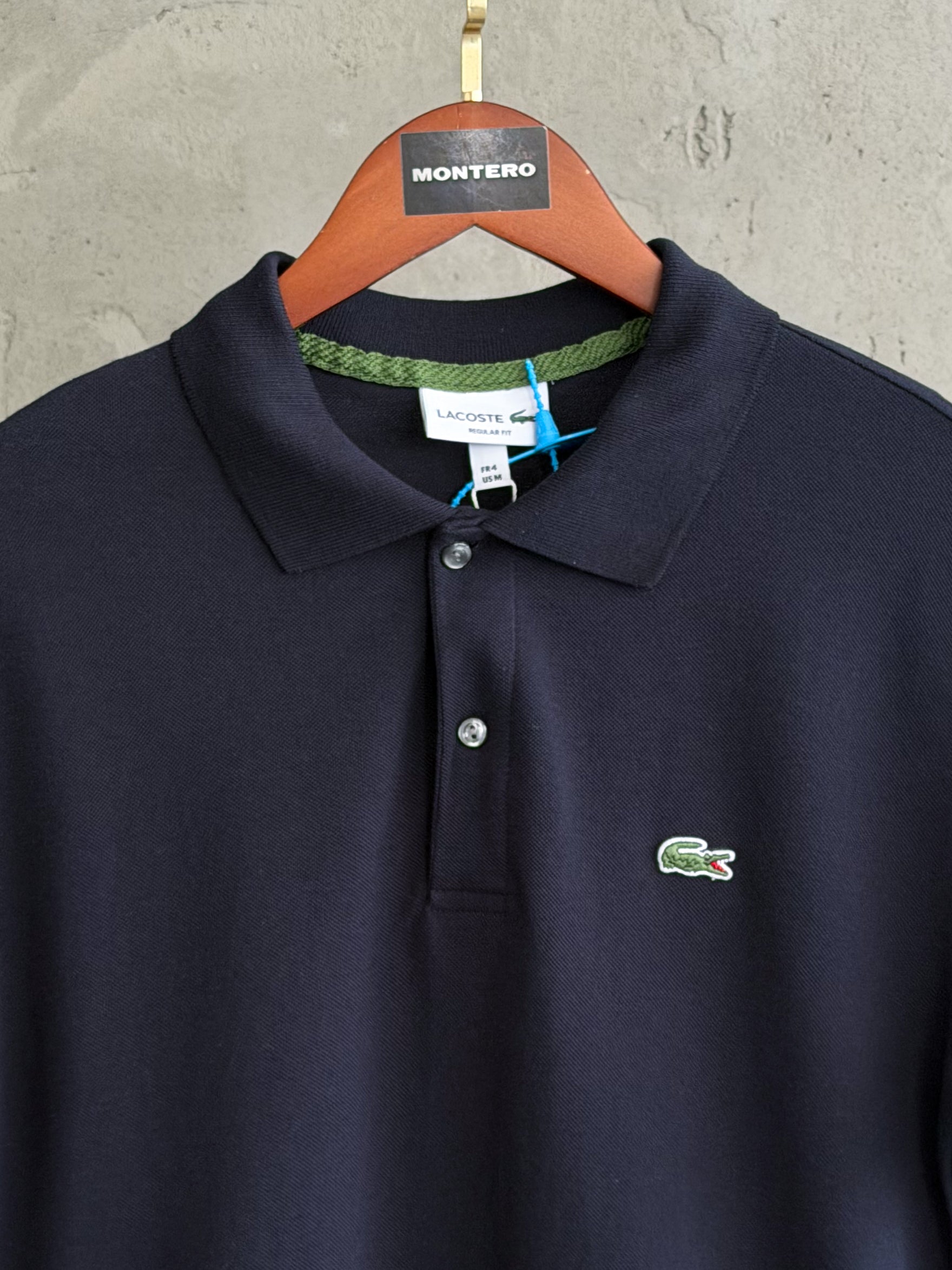 Lacoste02 Yaka lacivert tshirt