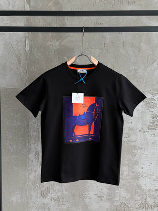 H07 Hermes Atalier siyah tshirt