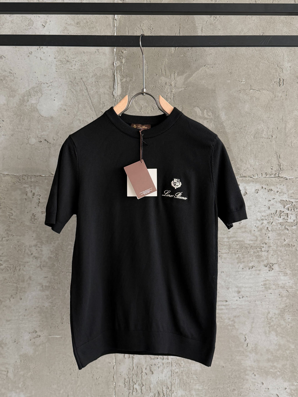 LP01 Loro Piano triko siyah tshirt