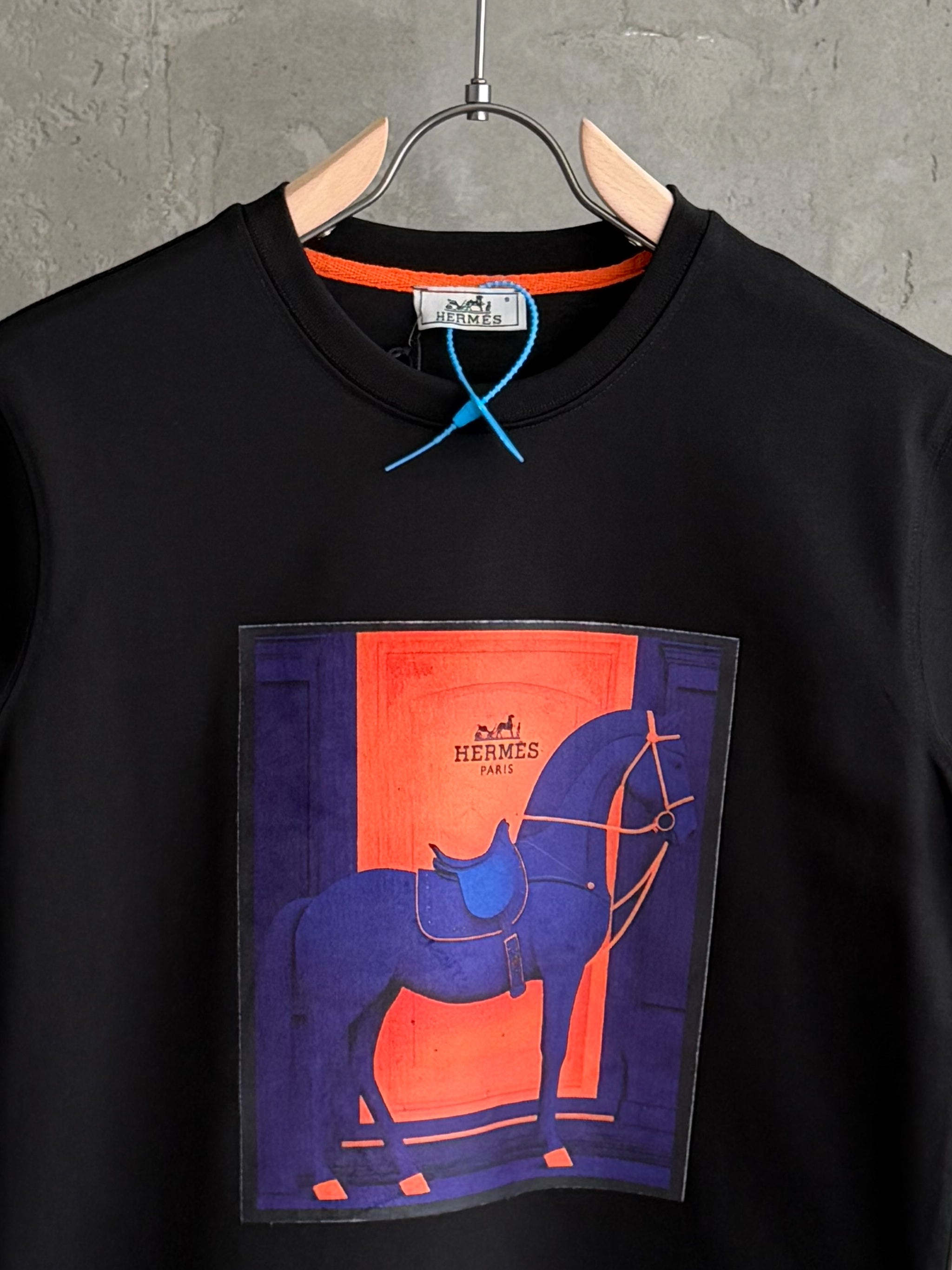 H07 Hermes Atalier siyah tshirt