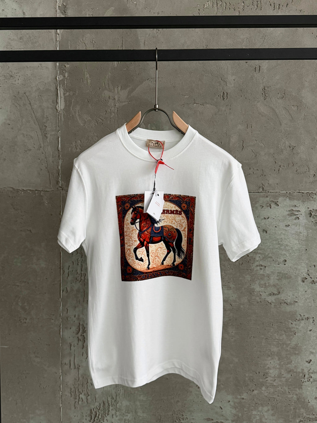 H02 Hermes Vintage beyaz tshirt