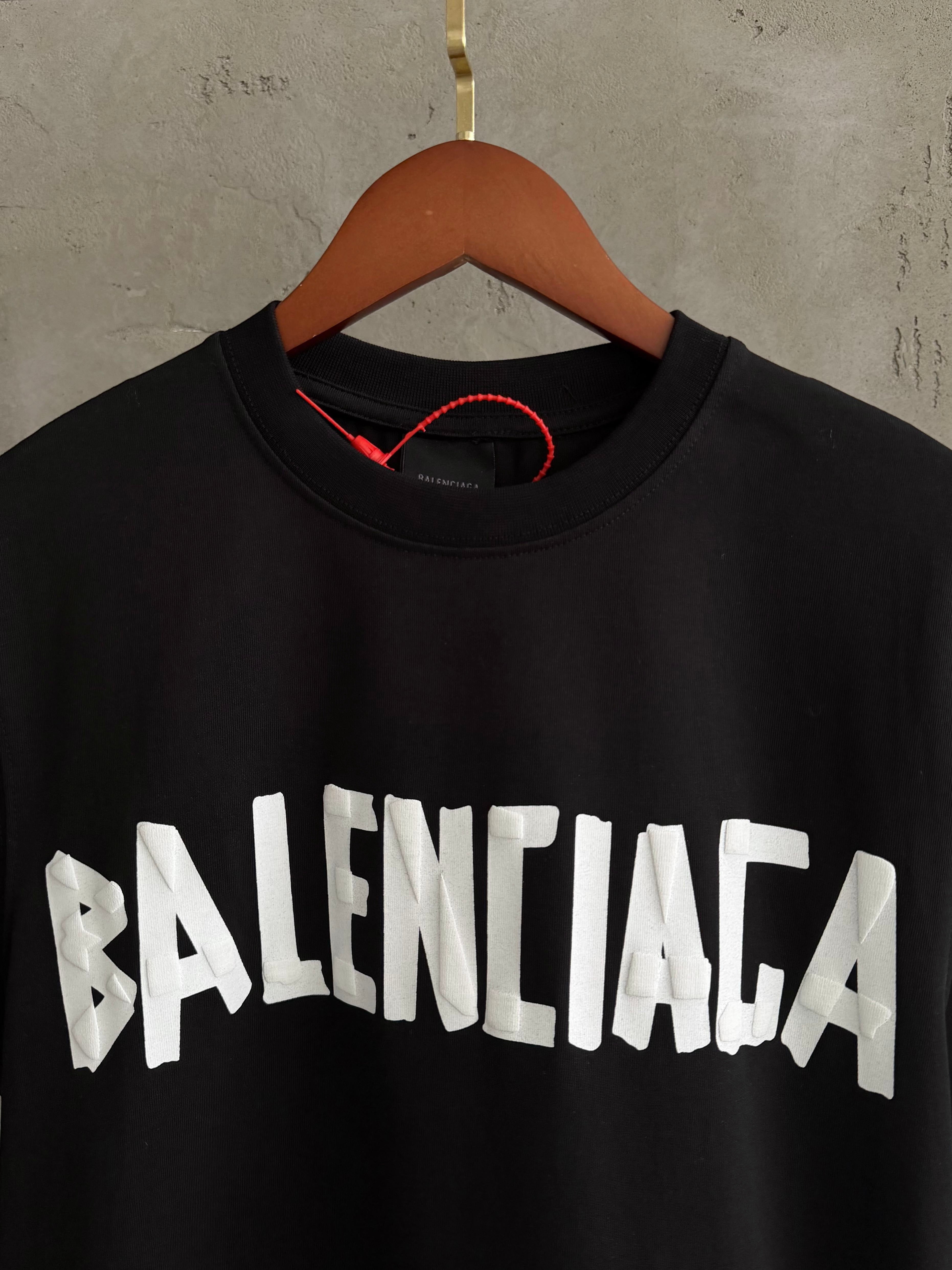 Balenciaga01 Premium baskı siyah tshirt
