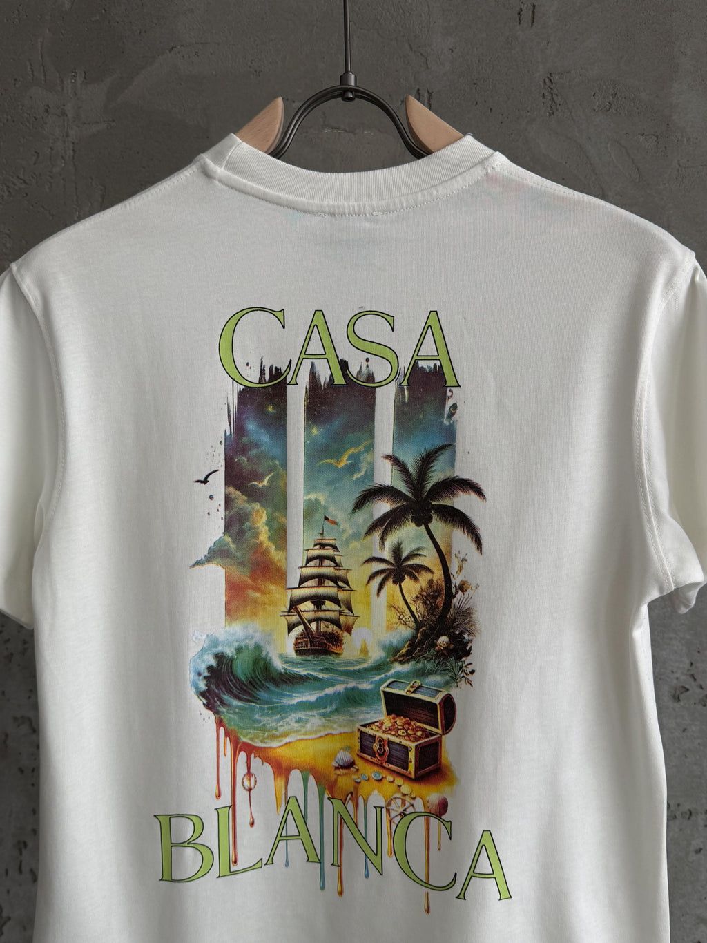 CB04 Casa Blanca Waves beyaz tshirt