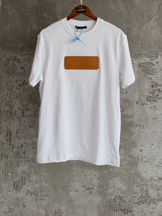 LV04 L&V Deri arma beyaz tshirt