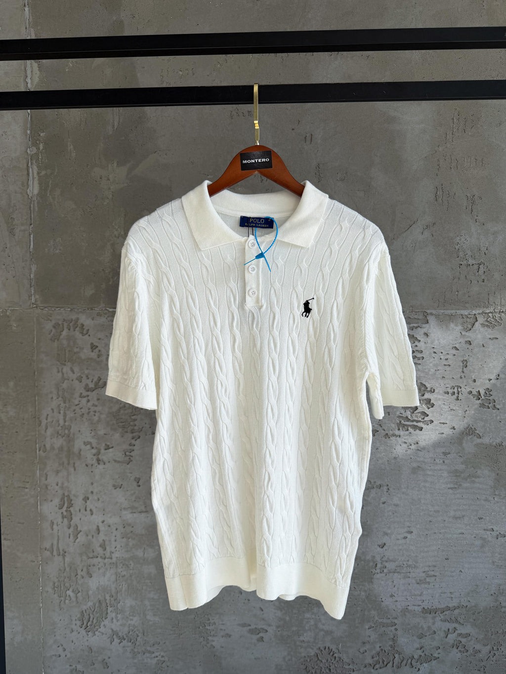 US01 Polo yaka triko beyaz tshirt