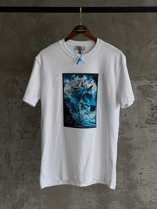 H05 Hermes aqua stallion beyaz tshirt