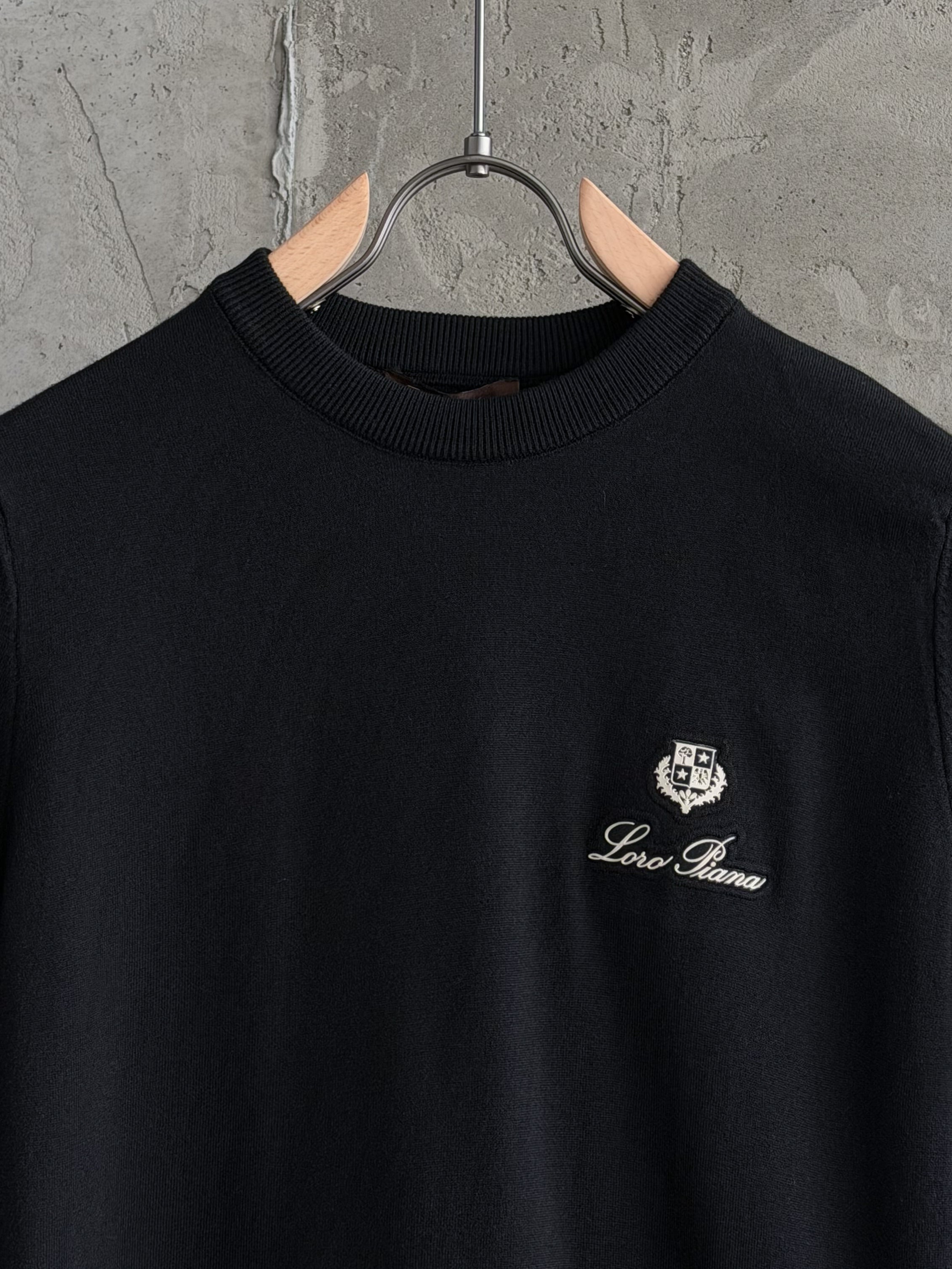 LP01 Loro Piano triko siyah tshirt