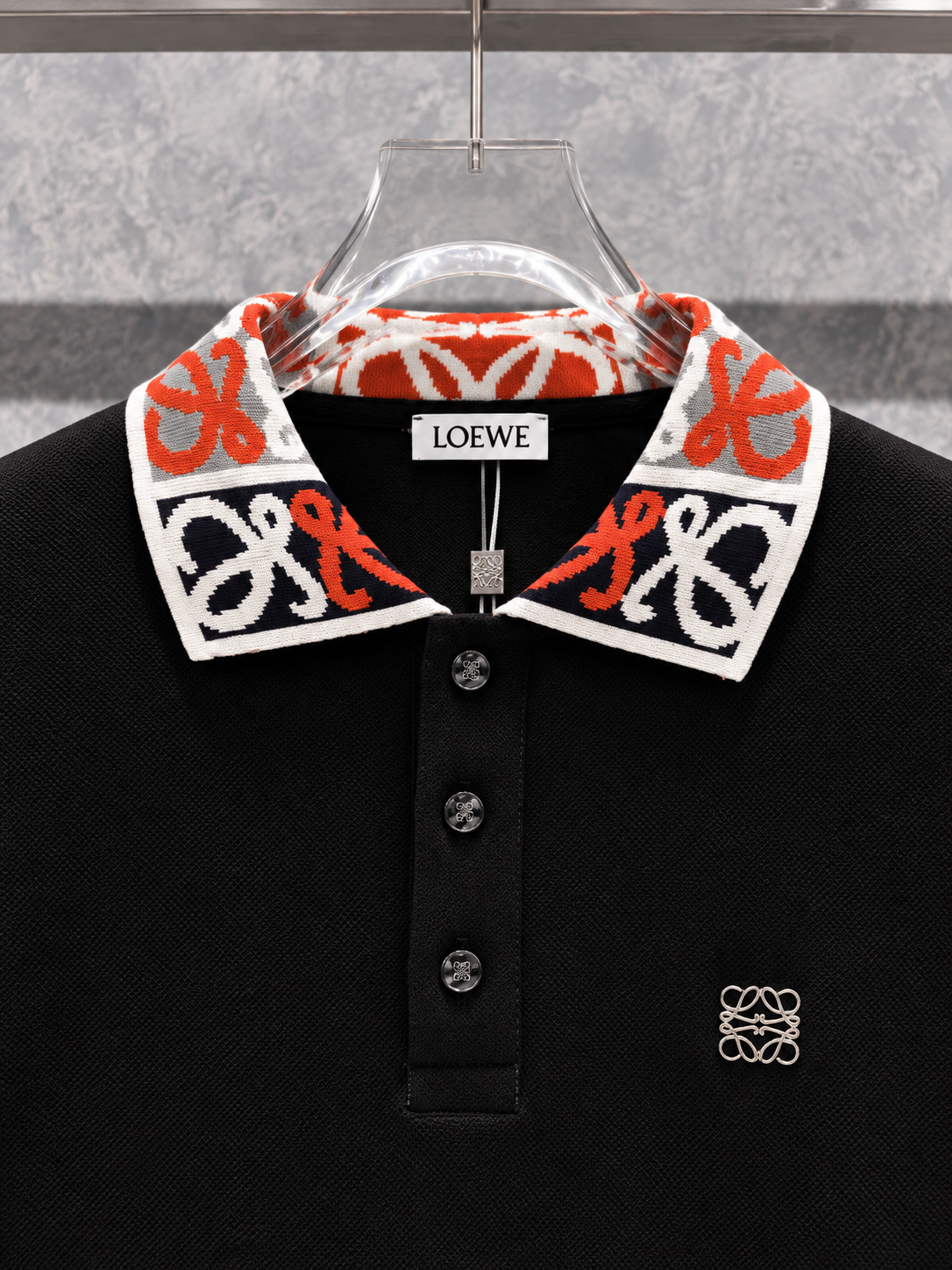LW01 Polo Yaka Siyah Kazak