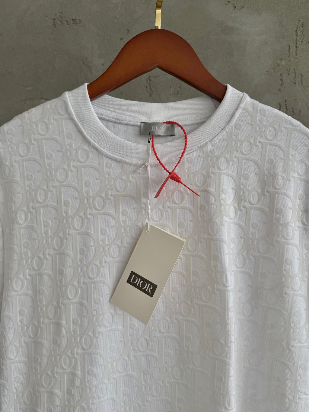D02 Dıor flok full baskı beyaz tshirt