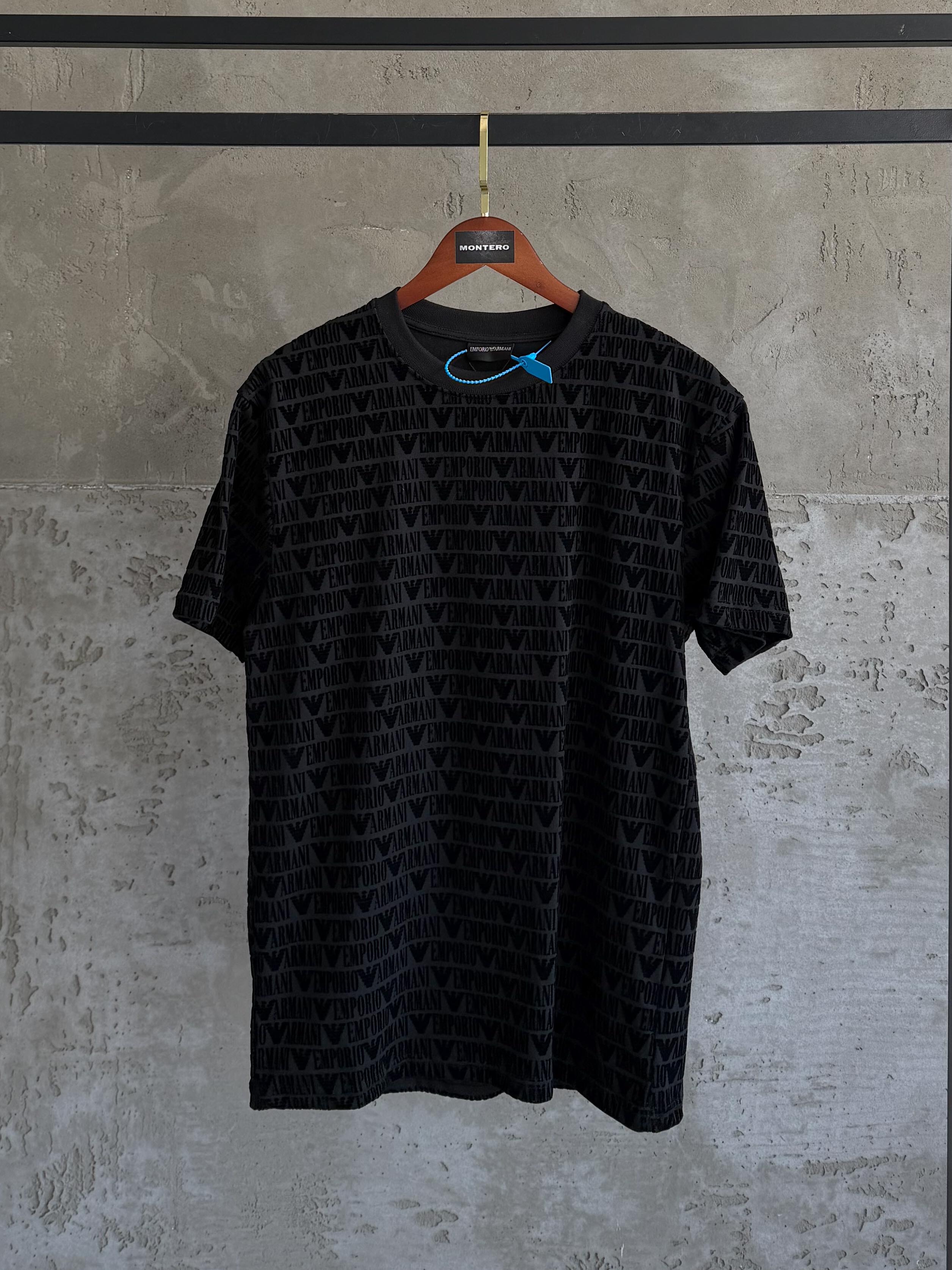 A01 Armanı Flok siyah tshirt