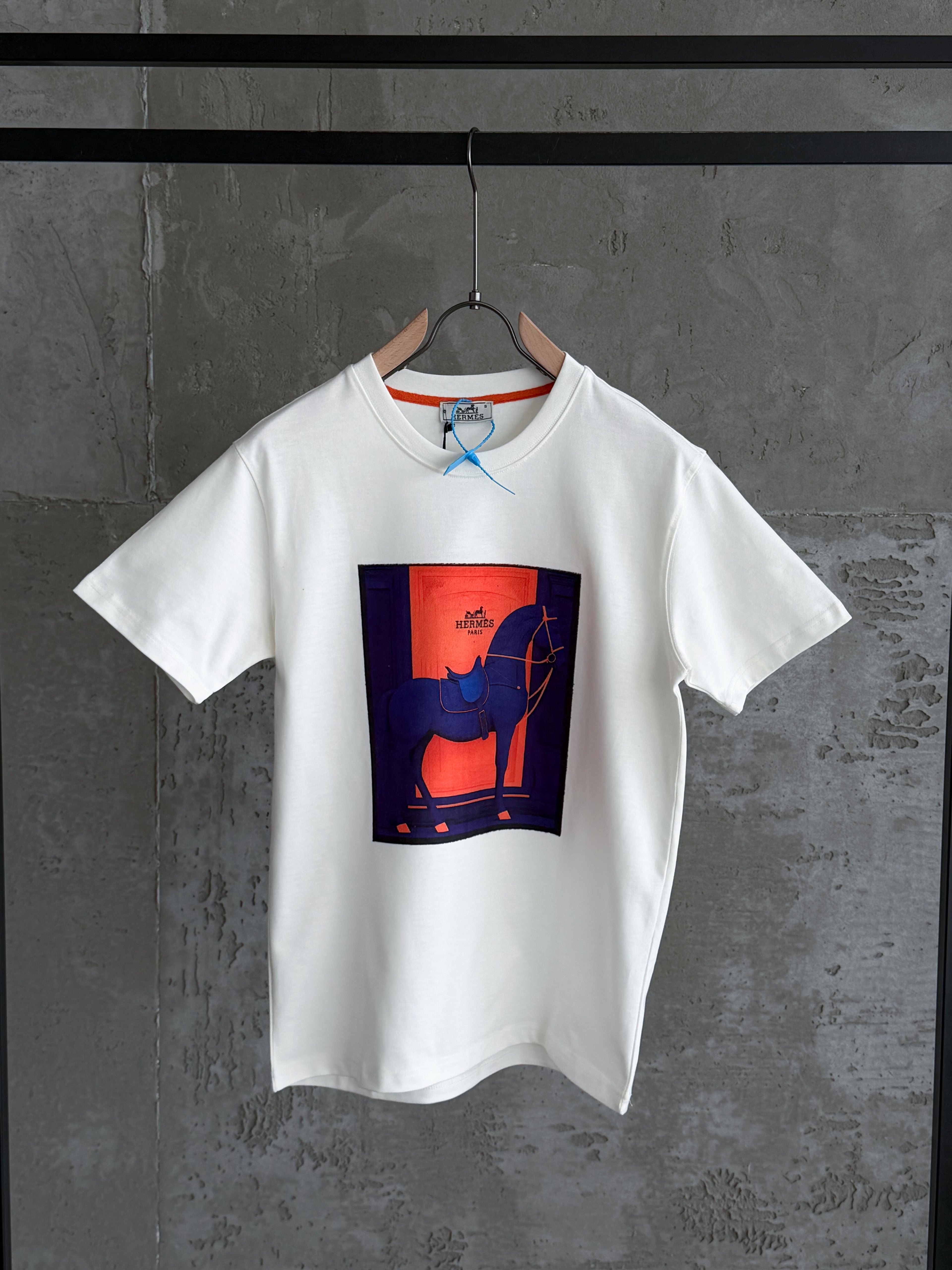 H07 Hermes Atalier beyaz tshirt