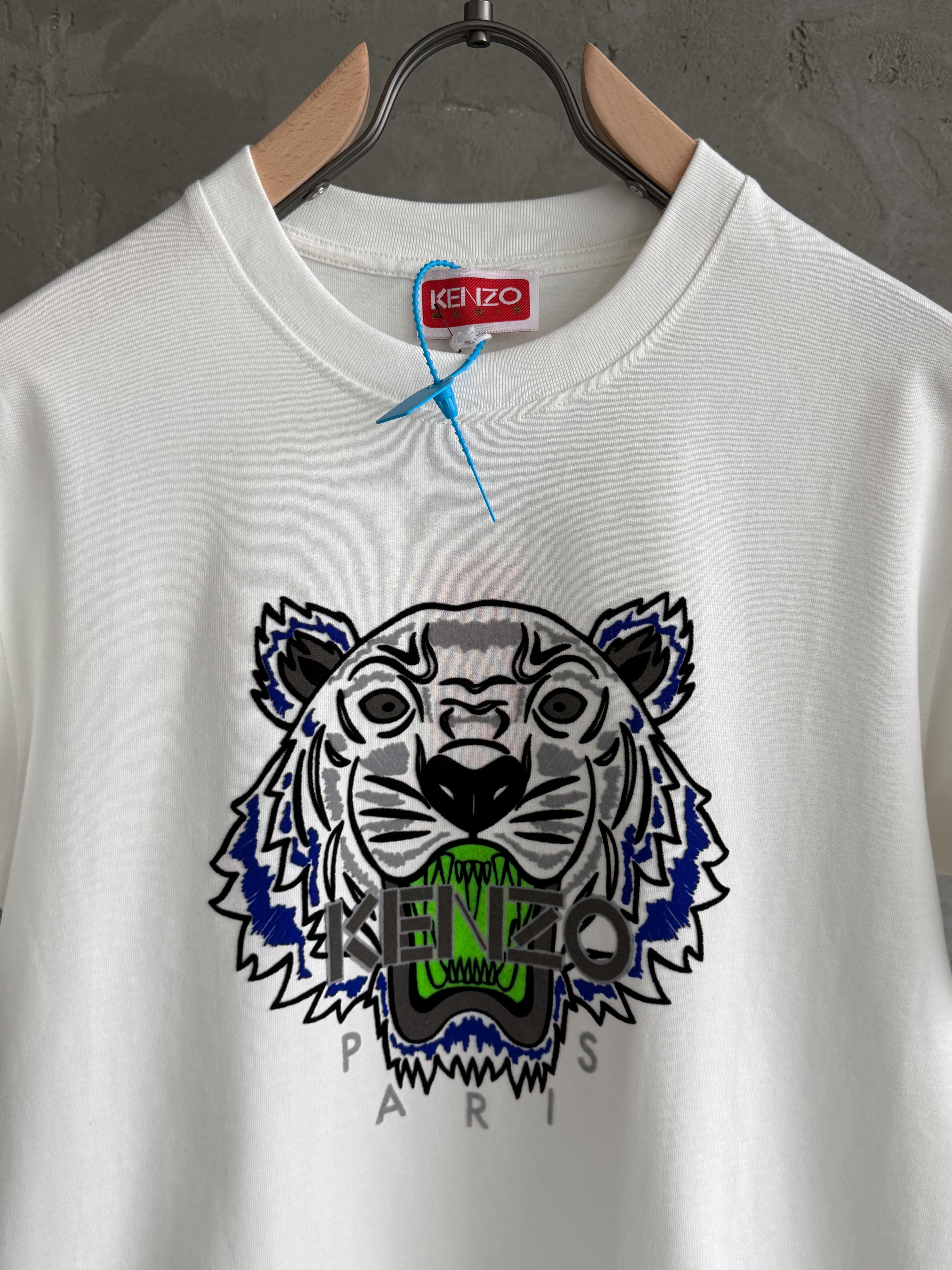 K01 Kenzo Tiger beyaz tshirt