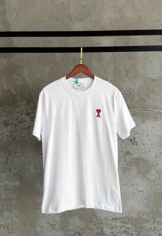 ami01 Premium kalp beyaz tshirt