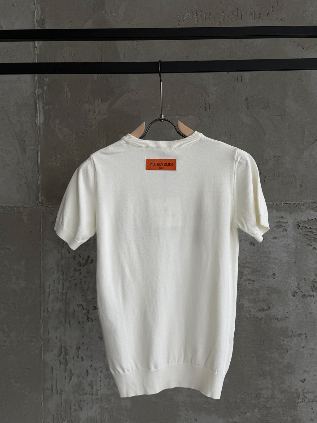 LV08 L&V Triko Nakış beyaz tshirt
