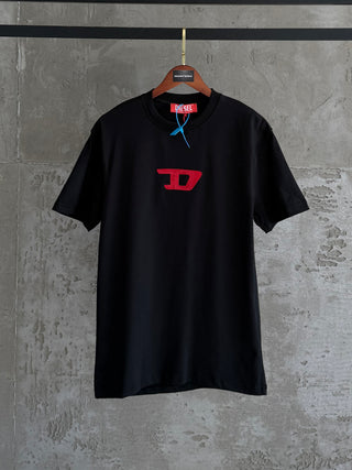 D01 Diesel logolu premium siyah tshirt