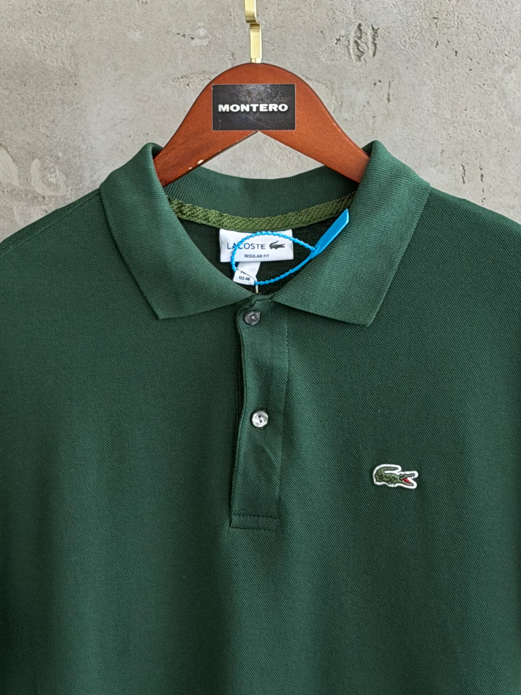 Lacoste02 Yaka haki yeşil tshirt