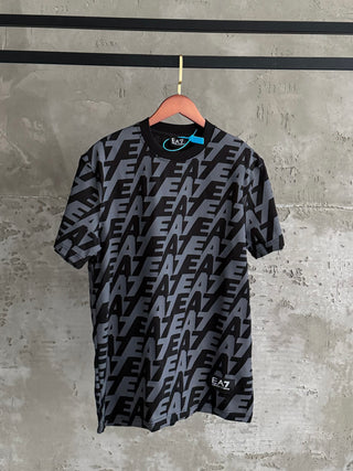 EA01 EA7 full baskı siyah tshirt