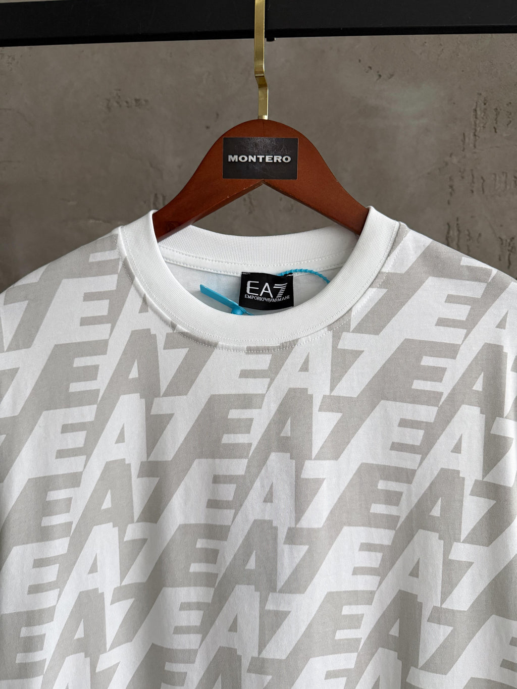 EA01 EA7 full baskı beyaz tshirt