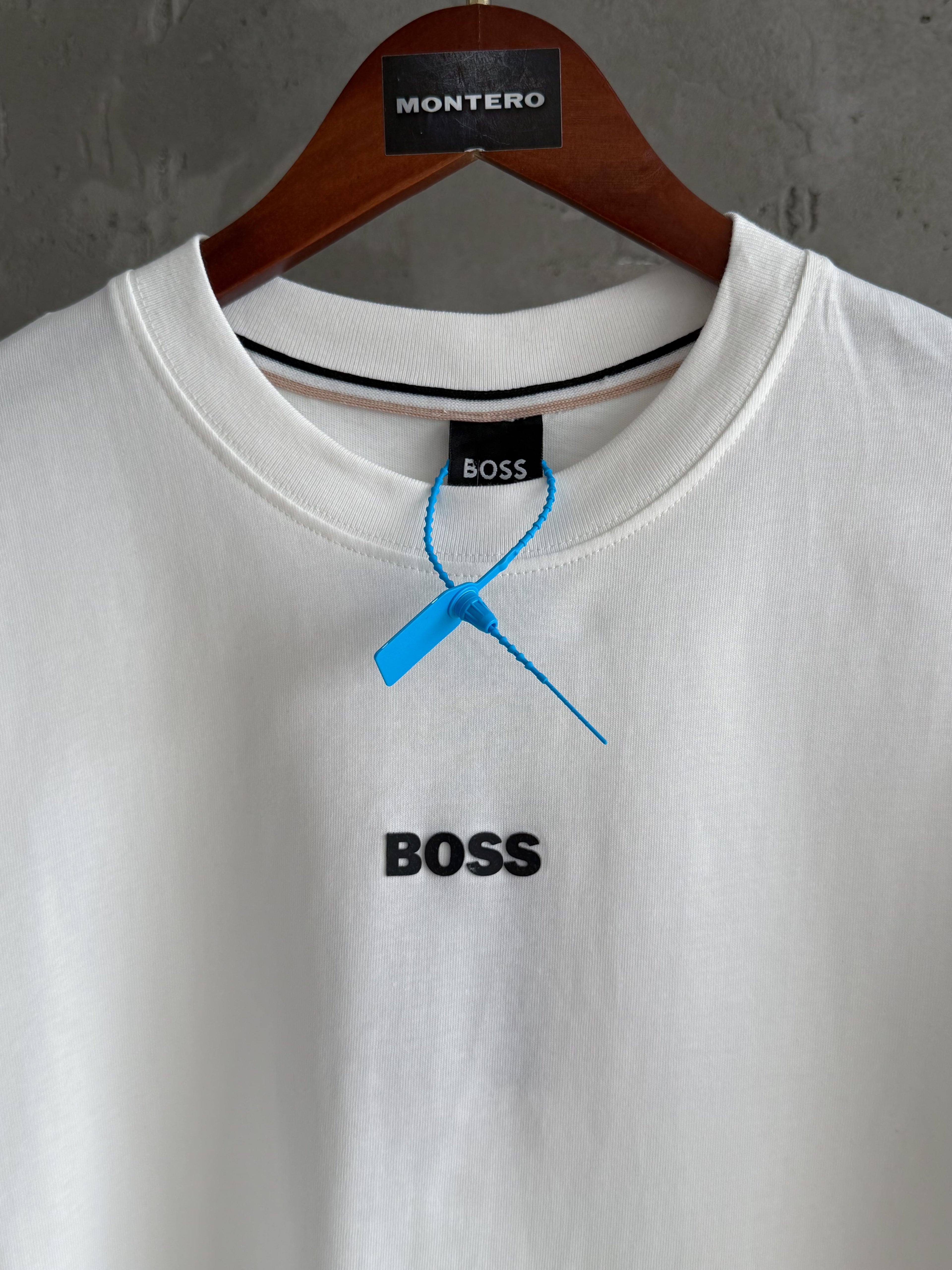 B01 Boss yüksek baskı beyaz tshirt
