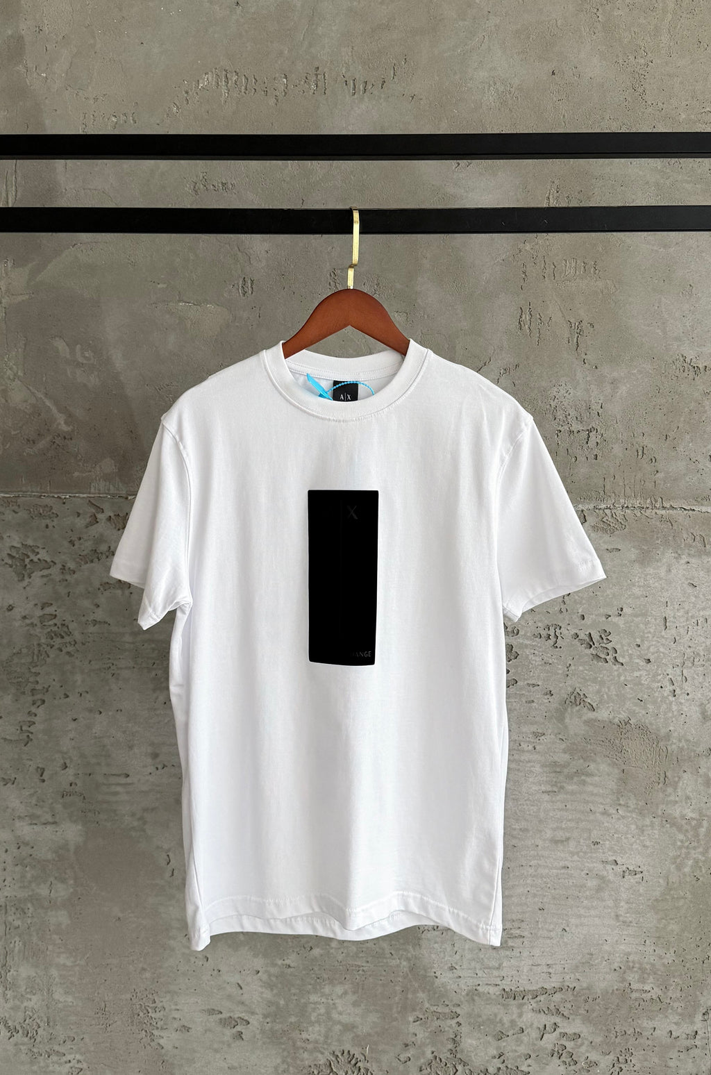 A/X01 Süet baskı beyaz tshirt