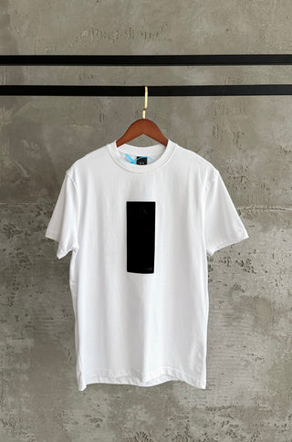 A/X01 Süet baskı beyaz tshirt