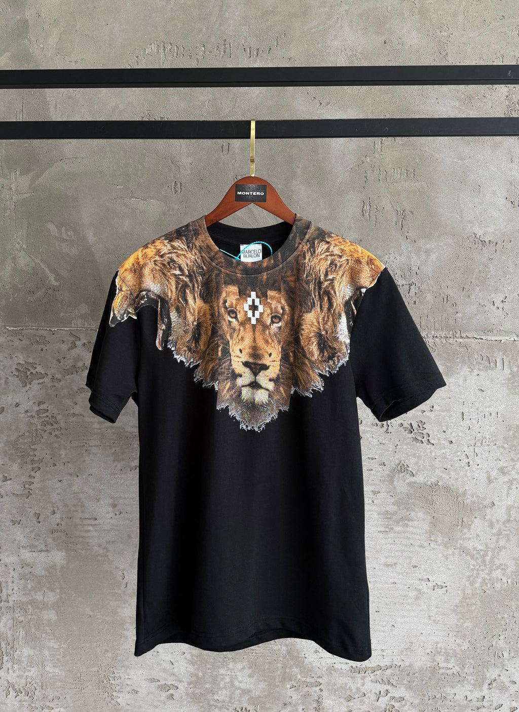MB01 Marcelo Burlon Leo siyah-kahve tshirt