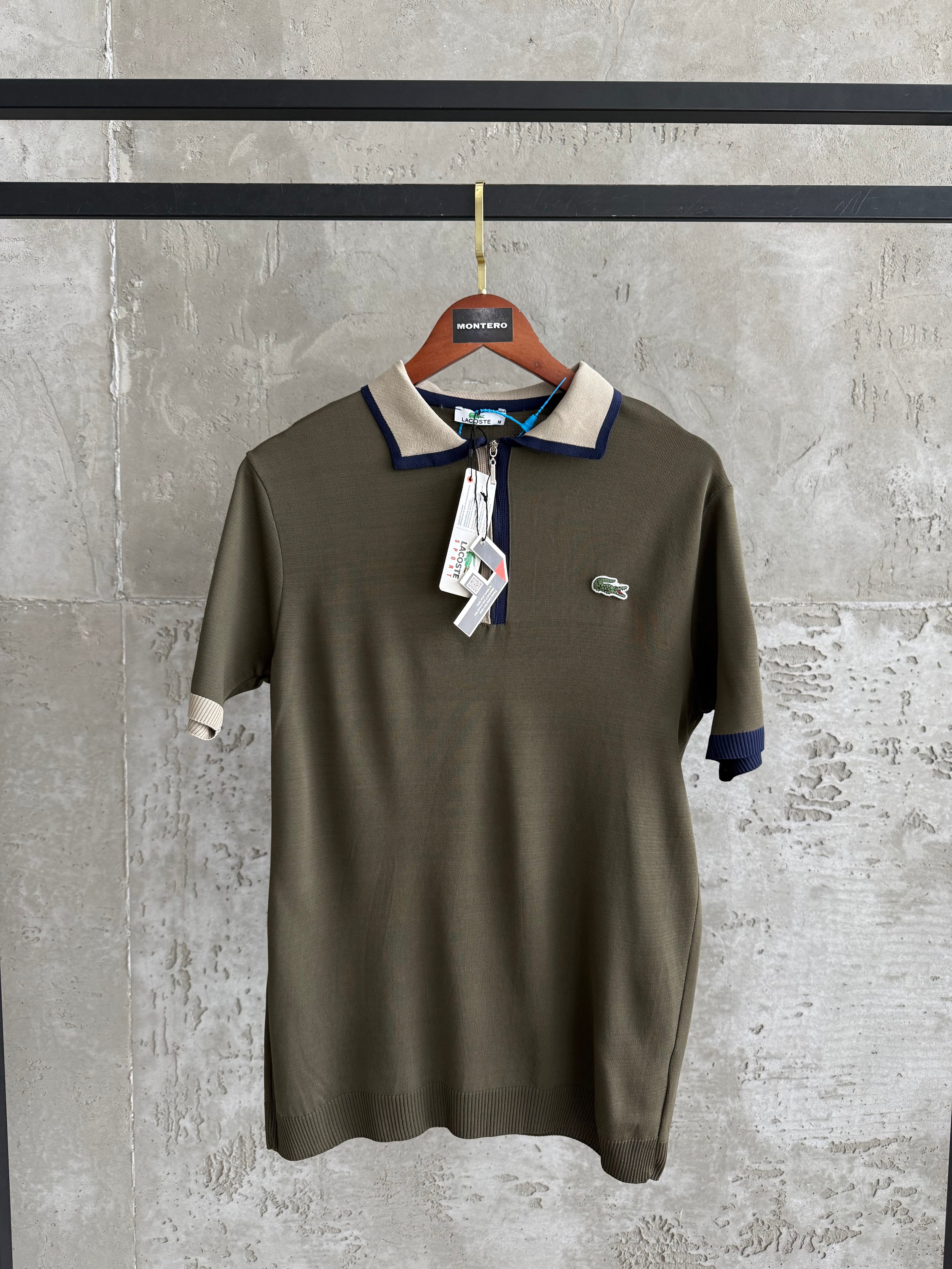 Lacoste Polo Yaka krem tshirt