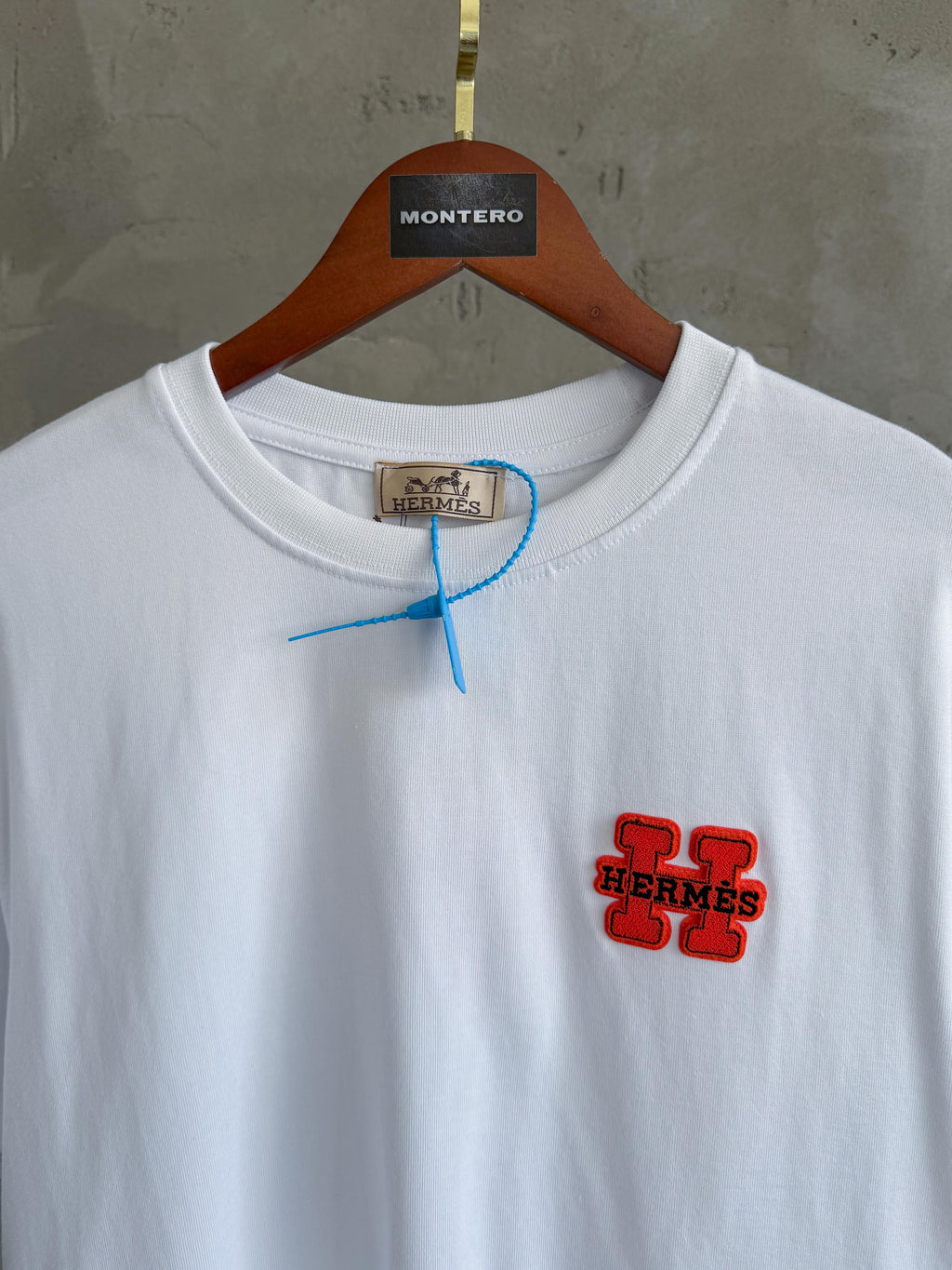 H03 Hermes Tafting ithal arma beyaz tshirt