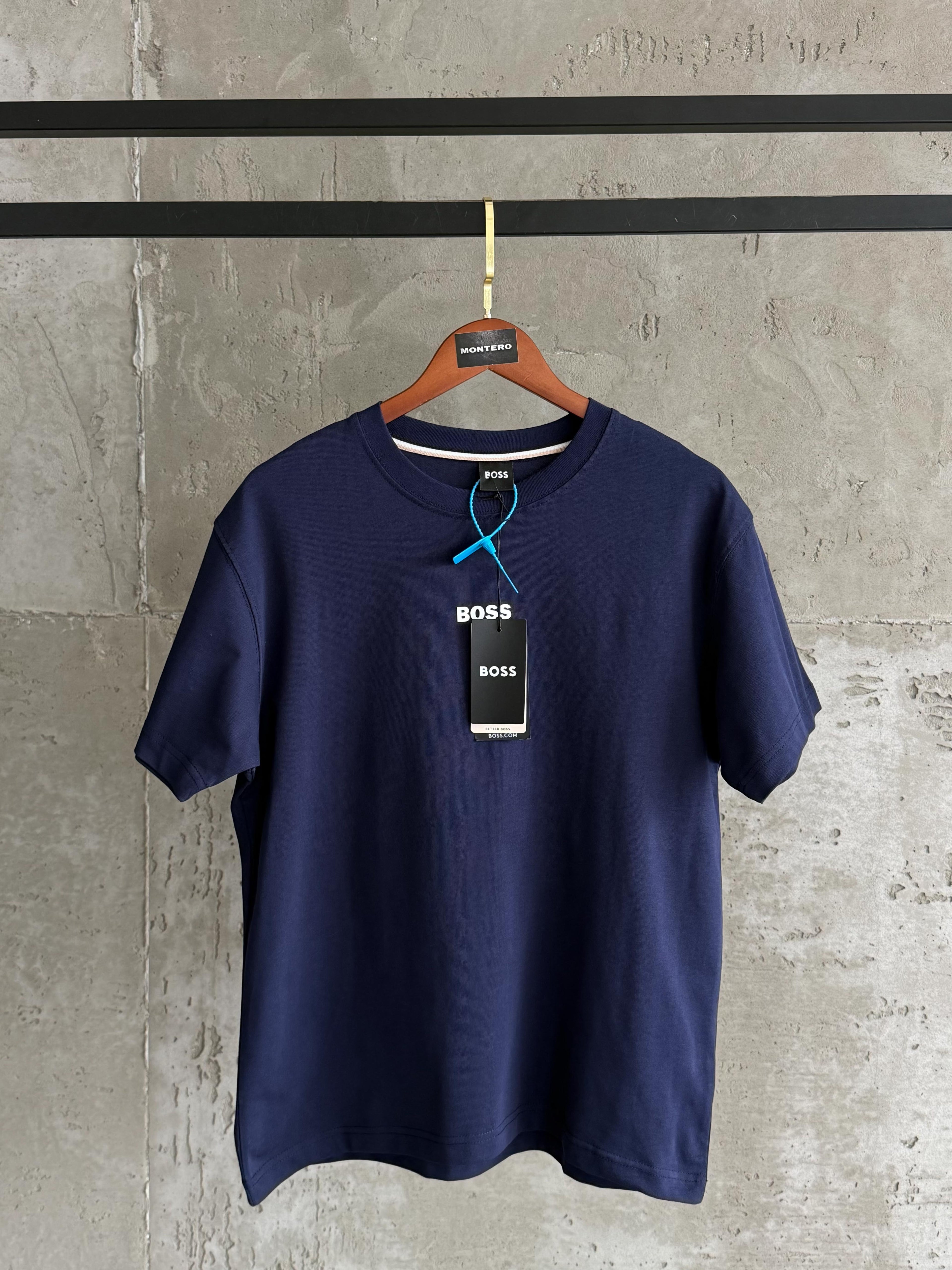 B01 Boss yüksek baskı lacivert tshirt