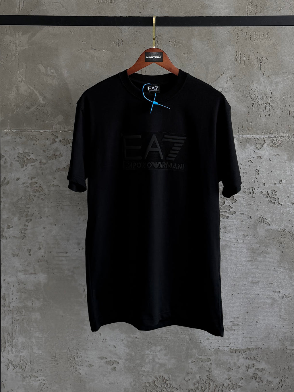EA02 EA7 yüksek baskı siyah tshirt