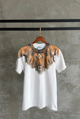 MB01 Marcelo Burlon Leo kahve-beyaz tshirt