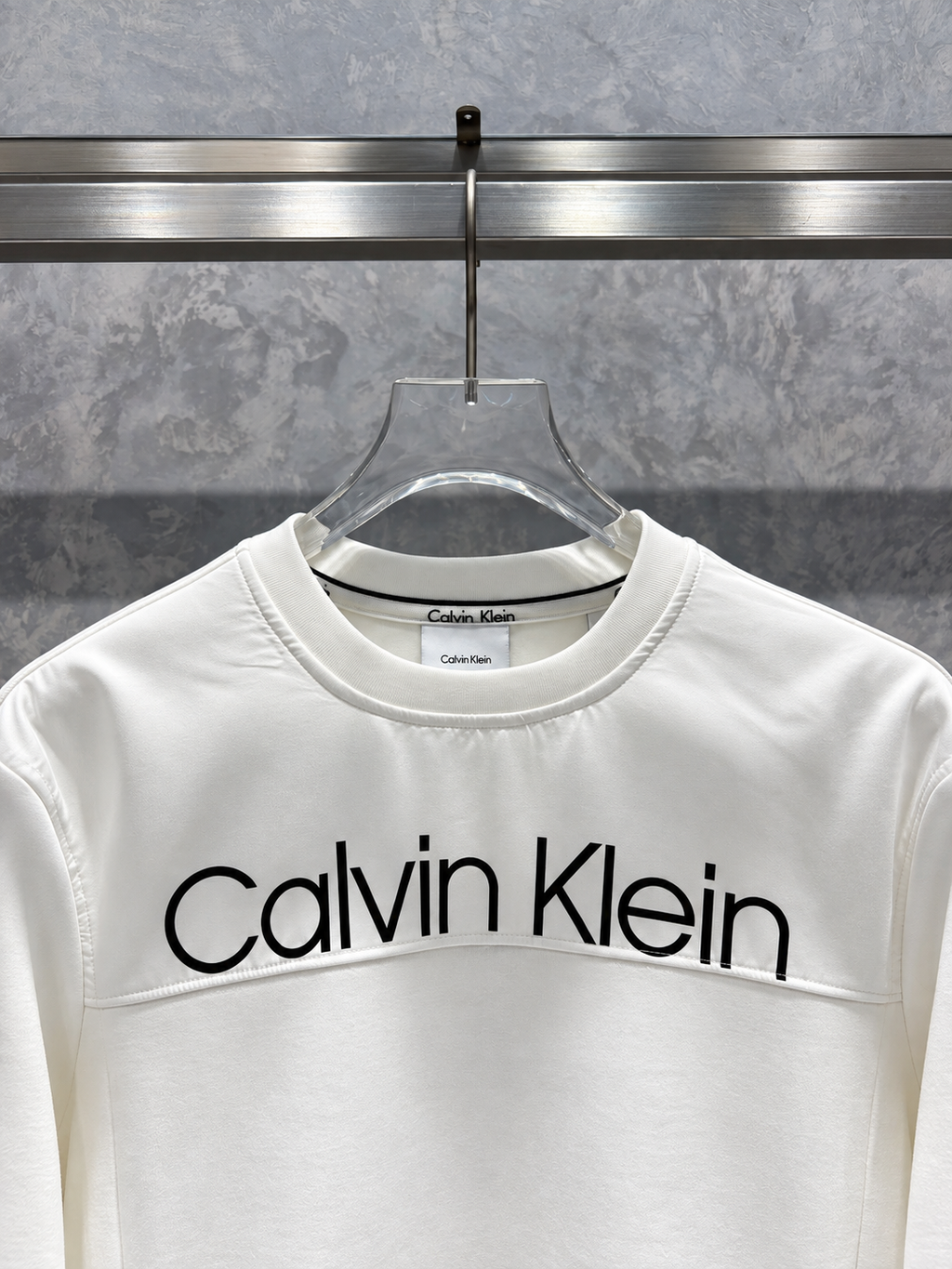 CK01 Cepli Beyaz Sweatshirt
