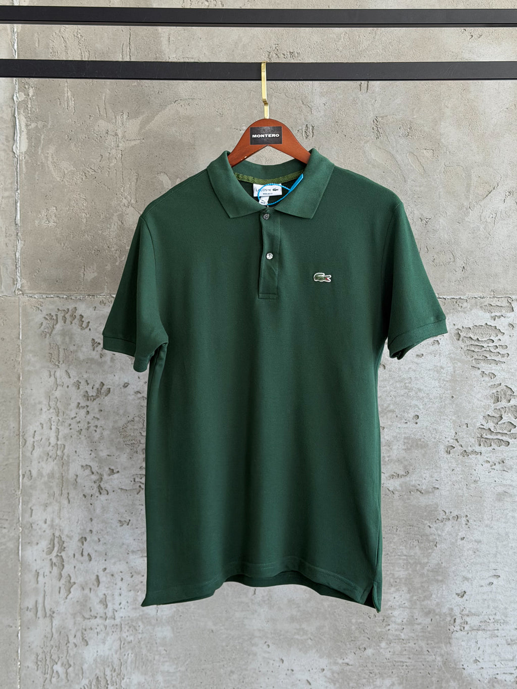Lacoste02 Yaka haki yeşil tshirt