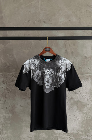 MB02 Marcelo Burlon Leo gri-siyah tshirt
