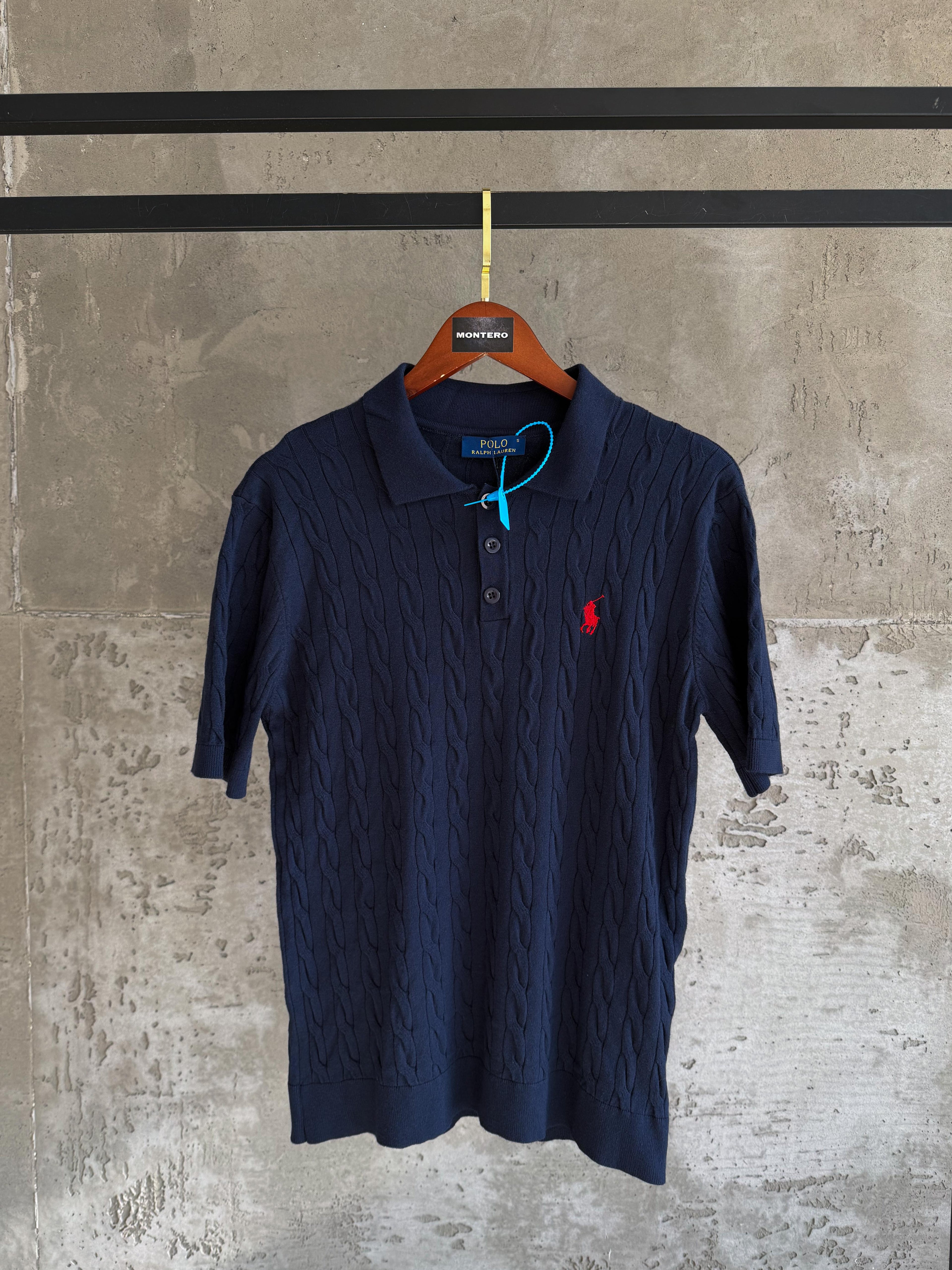 US01 Polo yaka triko lacivert tshirt