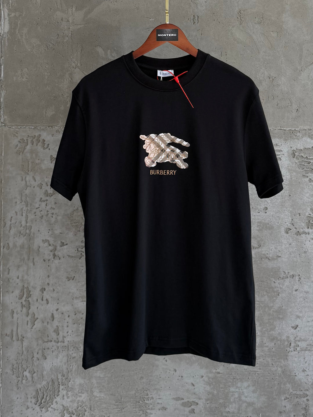 Burberry01 desenli premium siyah tshirt