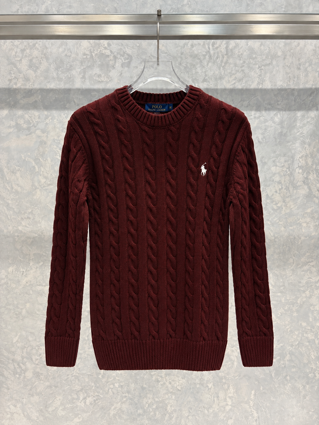 US01 Saç Örgü Kazak Bordo