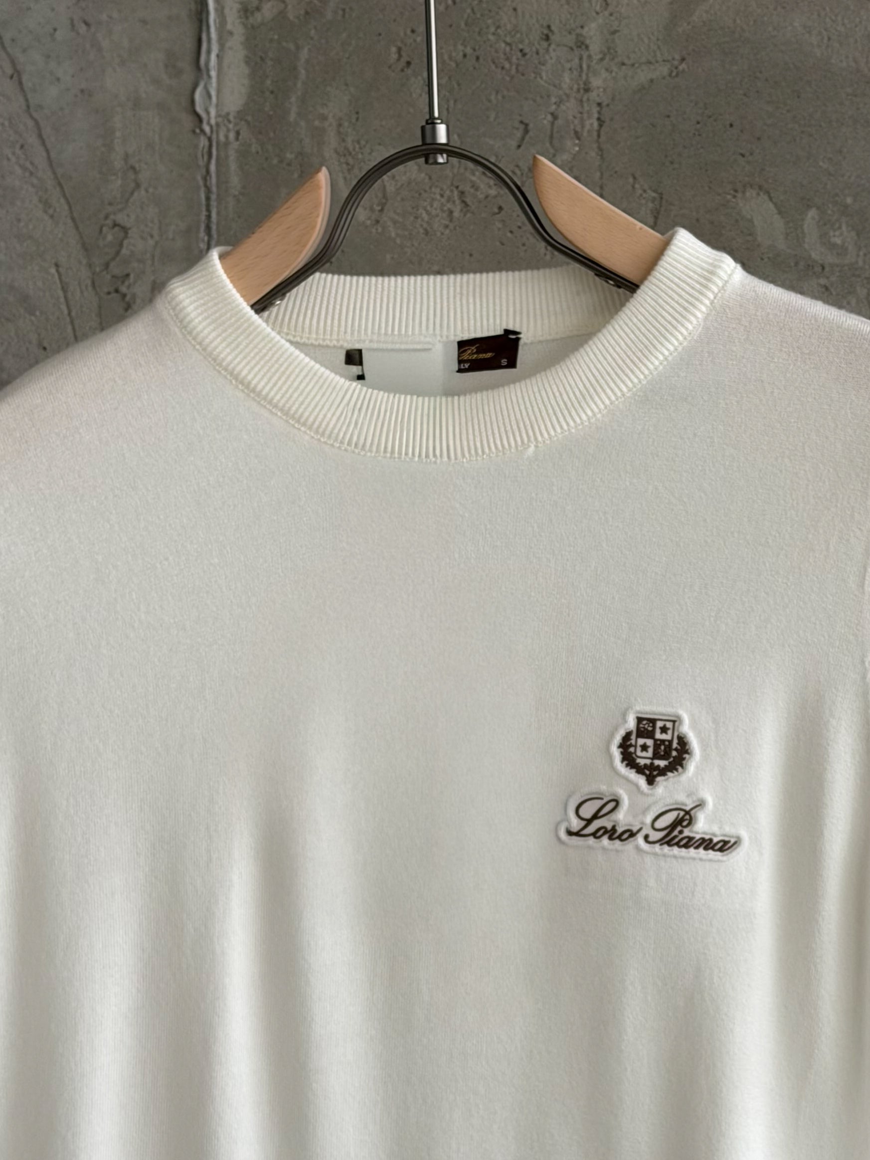 LP01 Loro Piano triko beyaz tshirt