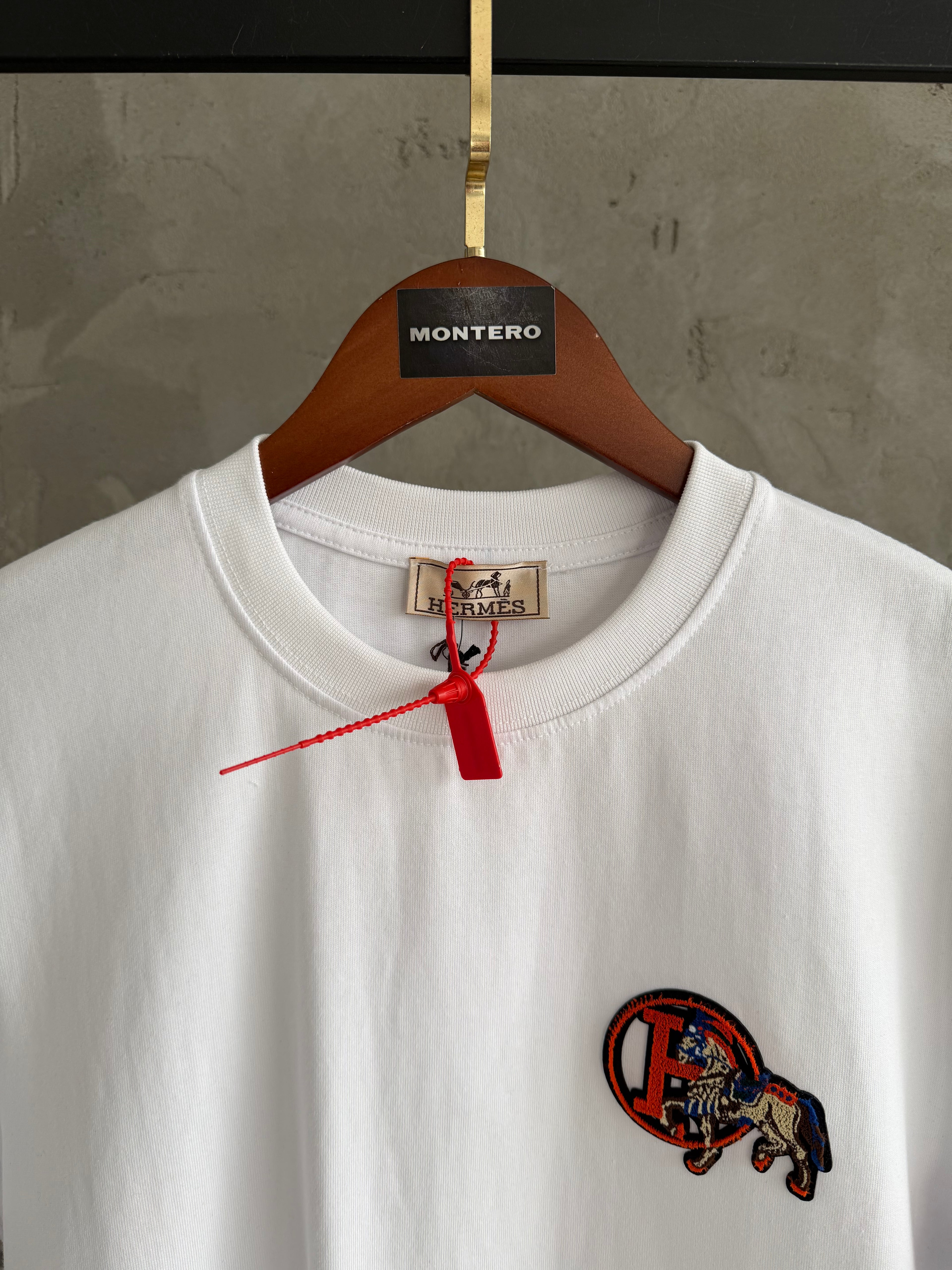 H01 Hermes Premium beyaz tshirt