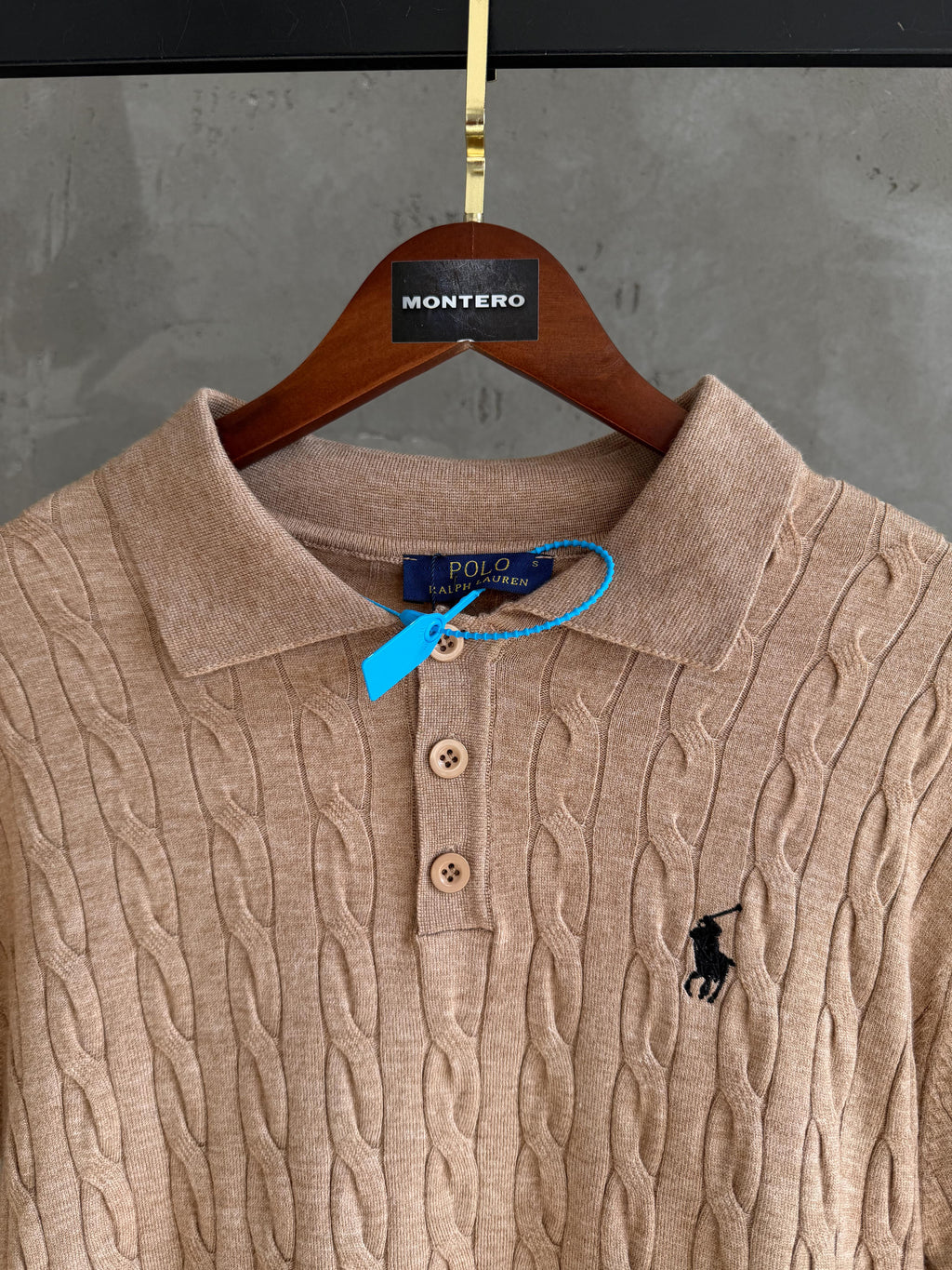 US01 Polo yaka camel tshirt