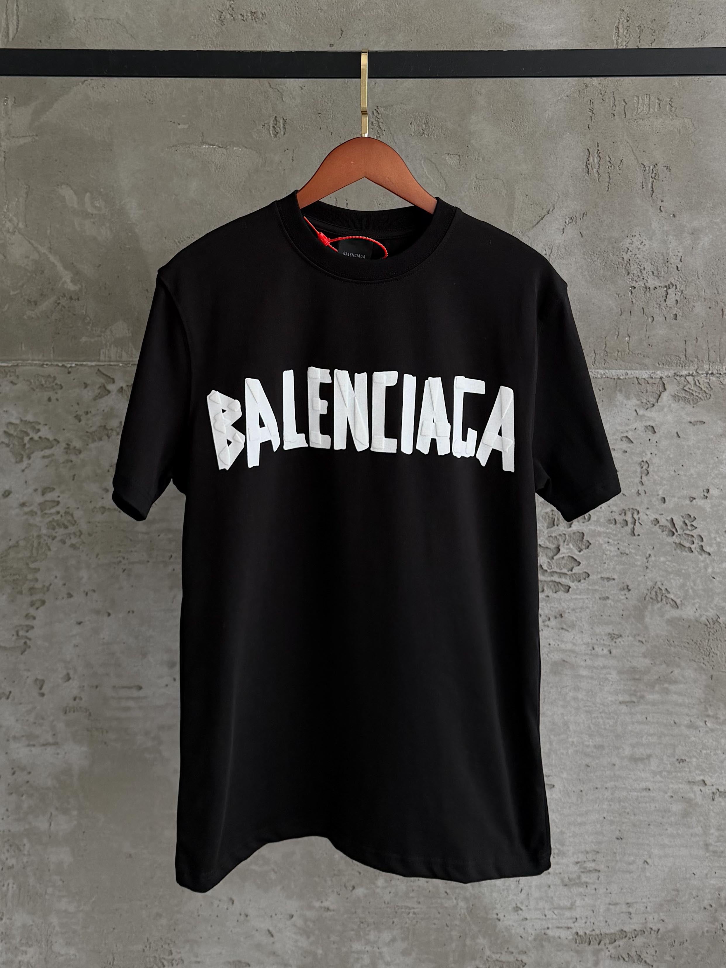 Balenciaga01 Premium baskı siyah tshirt
